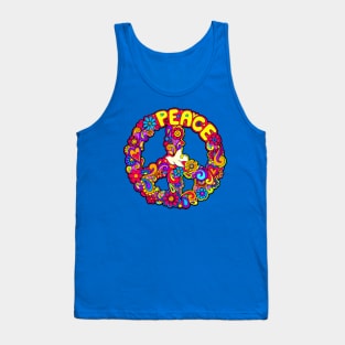 Colorful Peace Sign Tank Top